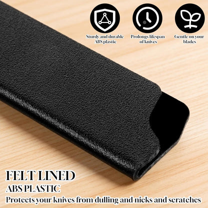 ABS Knife Cover for 5" Santoku Knife – Universal Blade Protector Sleeve, Hard Edge Guard for Kitchen Knives, Home Chef Knive Sheath (Black)