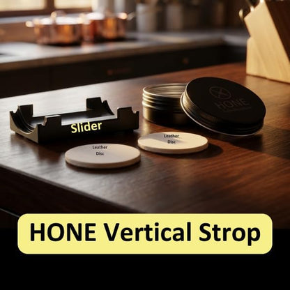 𝗛𝗢𝗡𝗘 Vertical Strop: Fixed-Angle Knife Stropping System for Precise, Consistent Edge Finishing