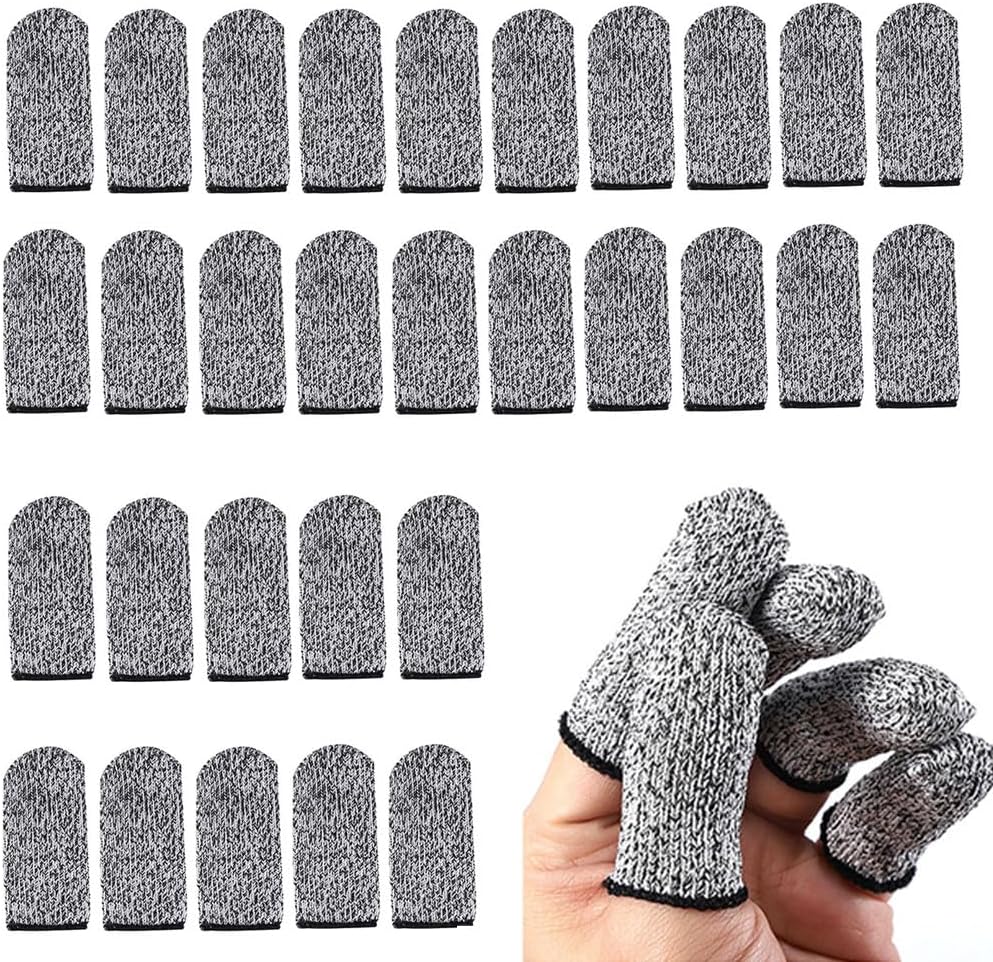 30 Pack Rotary Tool Finger Cots Cut Resistant Protector Finger Covers Finger Guards for Mini Cordless Rotary Tool Stone Carving Polishing Diamond Burrs Jewelry Polisher Polishing Buffing Wheel