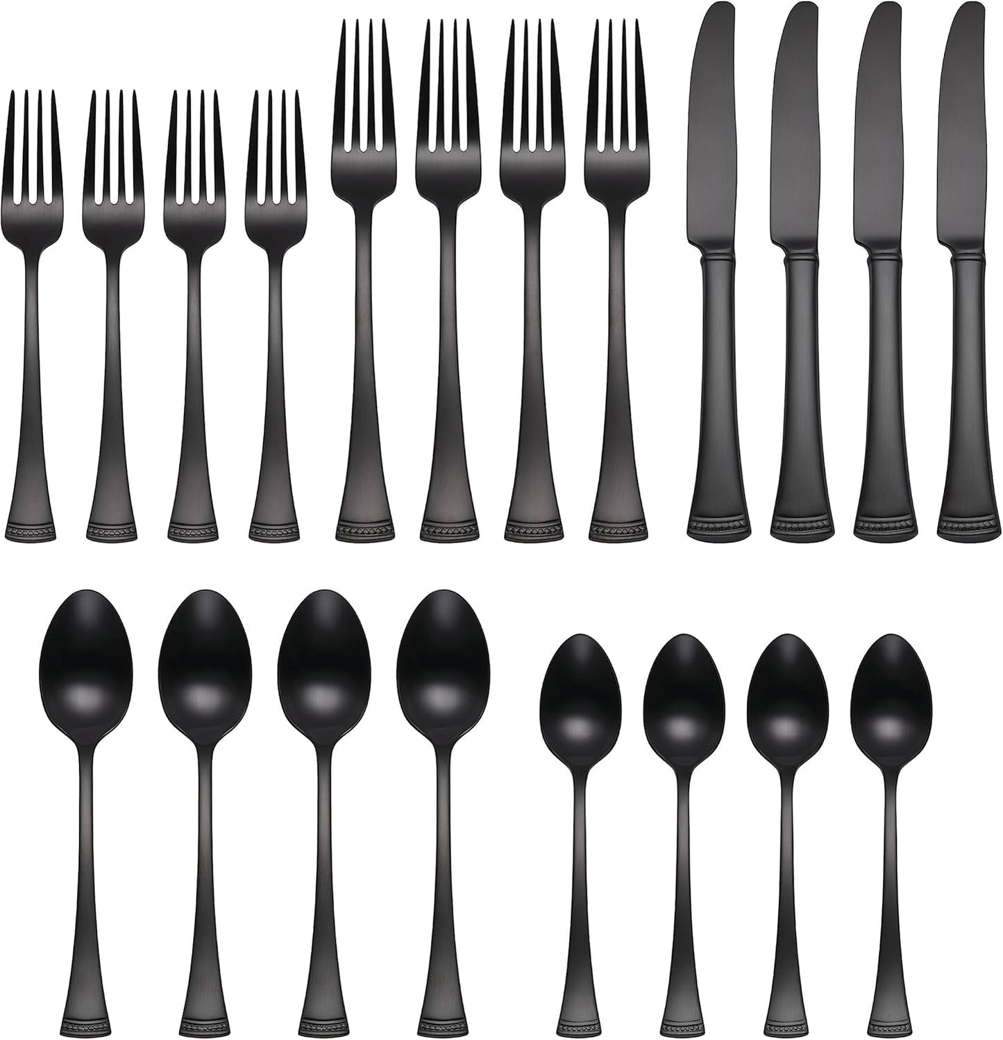 Lenox Silverware Set, Portola 12-Piece Steak Knife Flatware Set, Service For 12, Made Of 18/10 Stainless Steel, Dishwasher Safe, Home And Kitchen Utensils, Knives, Cutlery (Silver, 12 Piece)