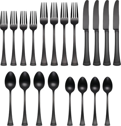 Lenox Silverware Set, Portola 12-Piece Steak Knife Flatware Set, Service For 12, Made Of 18/10 Stainless Steel, Dishwasher Safe, Home And Kitchen Utensils, Knives, Cutlery (Silver, 12 Piece)
