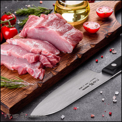 Gyuto Knife 7.1-Inch (180mm), 37-Layer VG10 Damascus Hammered Kitchen Chef Knife, High Carbon Stainless Steel Forged Blade