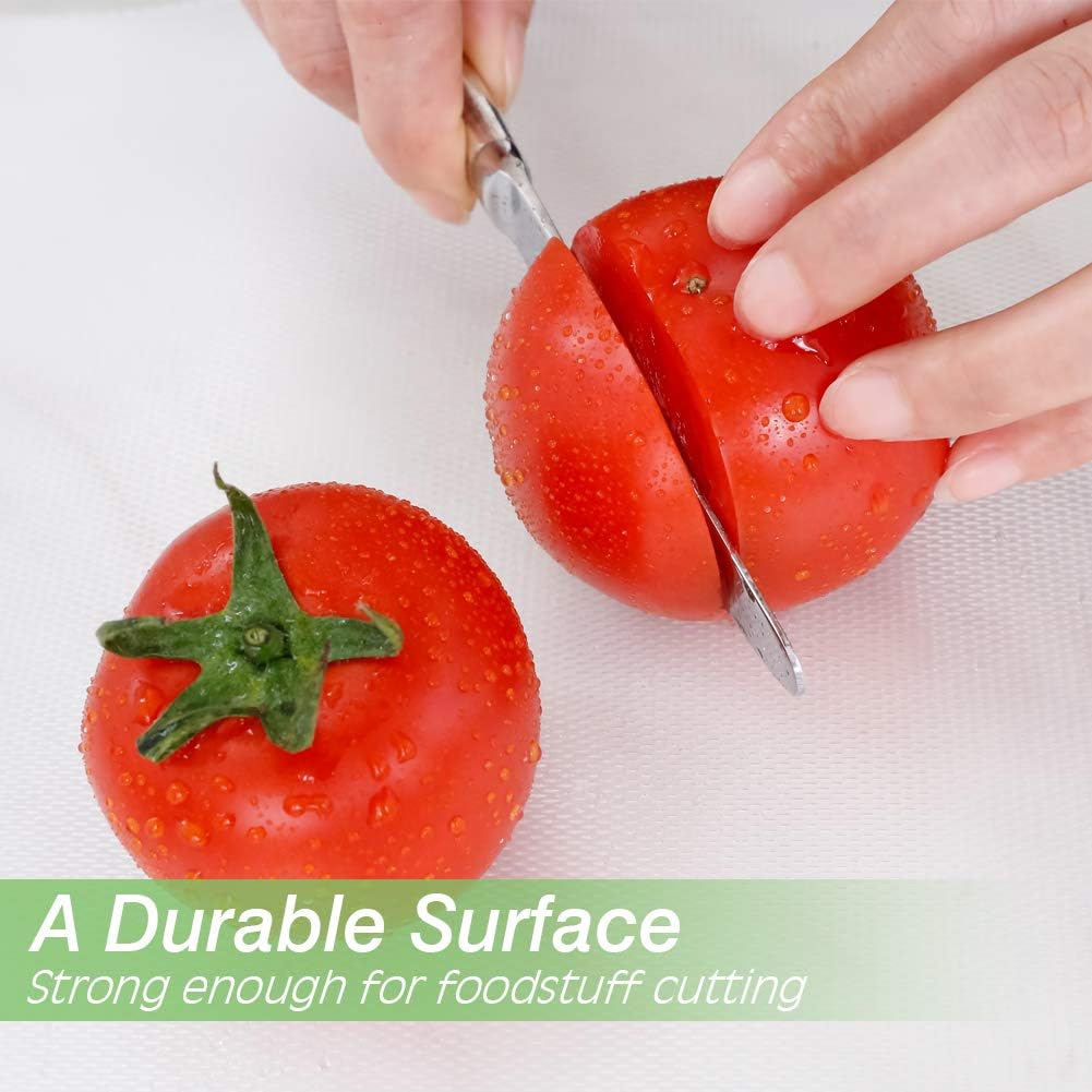 Disposable Plastic Cutting Board Large Cutting Mats for Kitchen, Outdoor Camping, BBQ, RV,Traveling,totally Food Safety With Easy Cut Slider Included,11.8In x 25Ft (4 PACK)