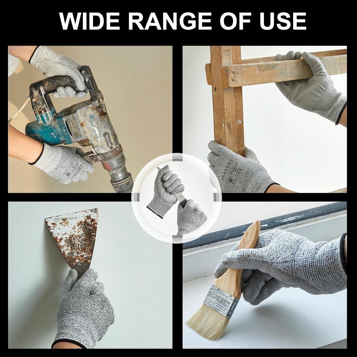 Cut Resistant Work Gloves,PU coated palm Gloves,Durable Cutting Gloves for Fishing, Woodworking, Gardening,welding