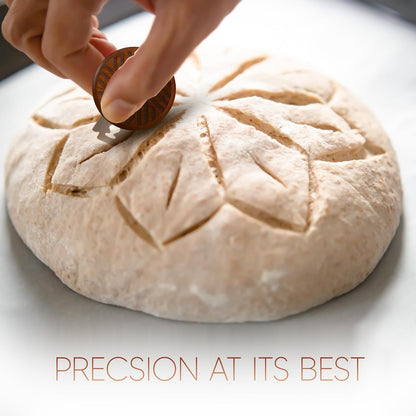 Bread Lame Slashing Tool, Dough Scoring Knife with 15 Razor Blades (Brown)