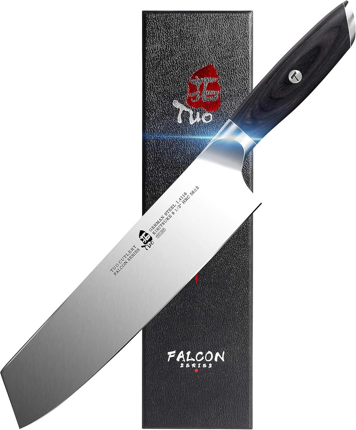 Fillet Knife, 7 Inch Professional Fish Boning Knife for Trimming Meat & Poultry, Flexible Blade, High Carbon German Steel, Riveted Handle - Falcon Series