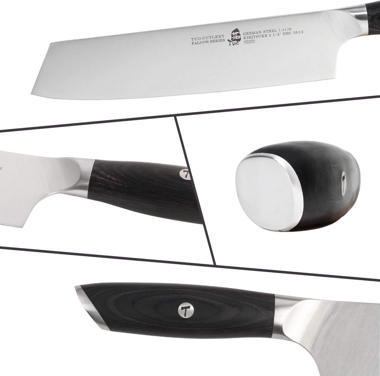 Fillet Knife, 7 Inch Professional Fish Boning Knife for Trimming Meat & Poultry, Flexible Blade, High Carbon German Steel, Riveted Handle - Falcon Series