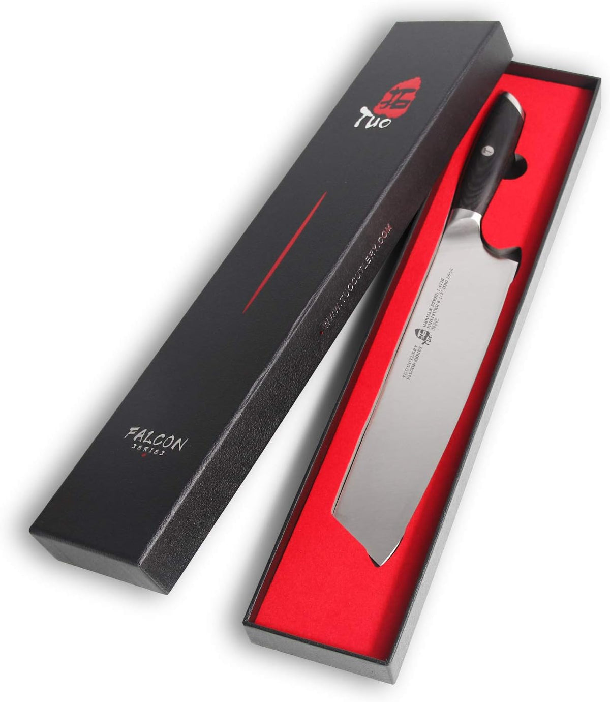 Fillet Knife, 7 Inch Professional Fish Boning Knife for Trimming Meat & Poultry, Flexible Blade, High Carbon German Steel, Riveted Handle - Falcon Series