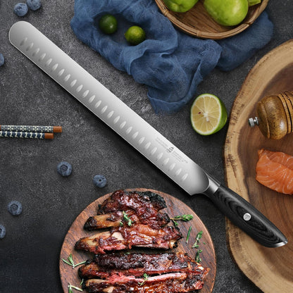Fillet Knife, 7 Inch Professional Fish Boning Knife for Trimming Meat & Poultry, Flexible Blade, High Carbon German Steel, Riveted Handle - Falcon Series