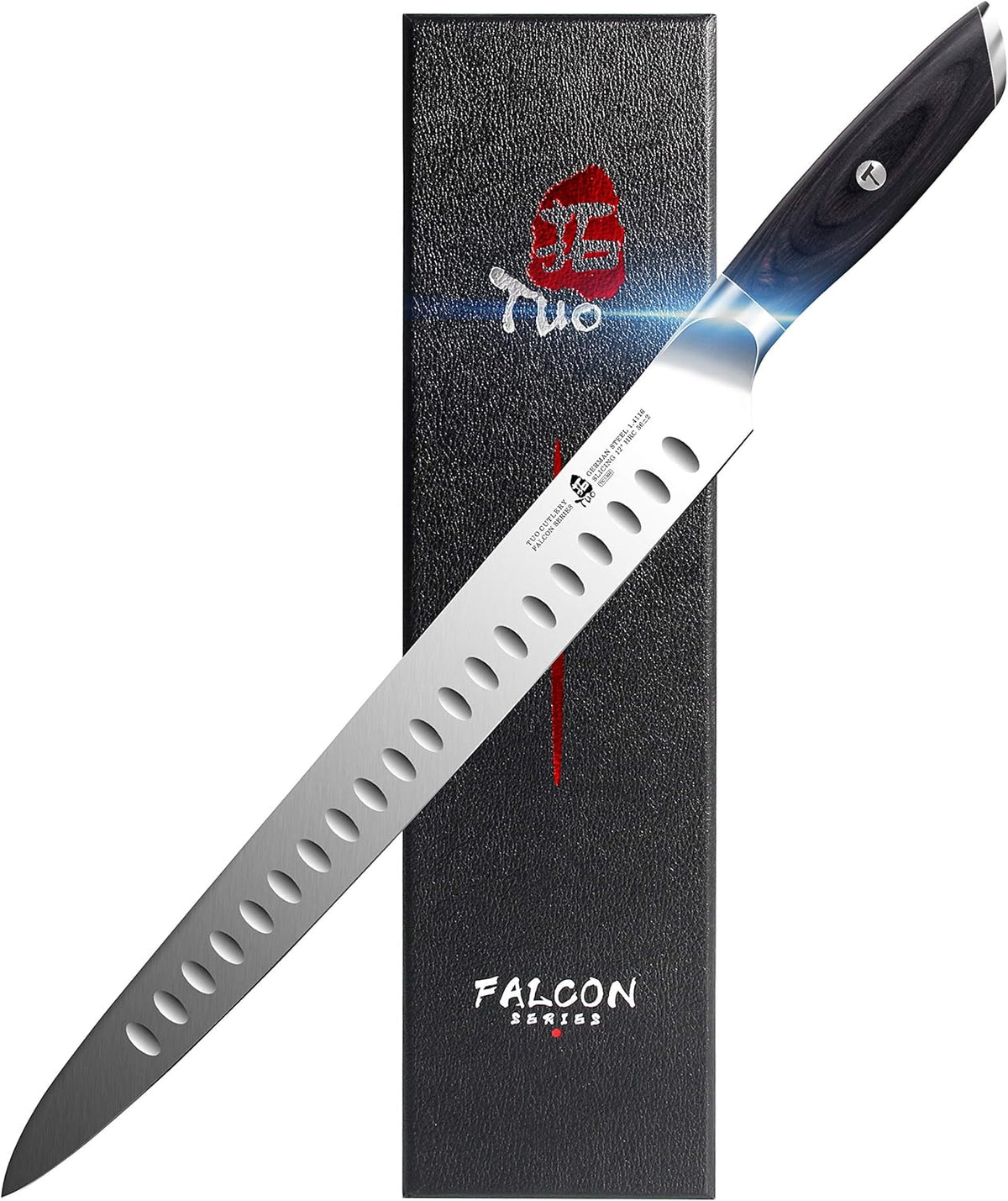 Fillet Knife, 7 Inch Professional Fish Boning Knife for Trimming Meat & Poultry, Flexible Blade, High Carbon German Steel, Riveted Handle - Falcon Series