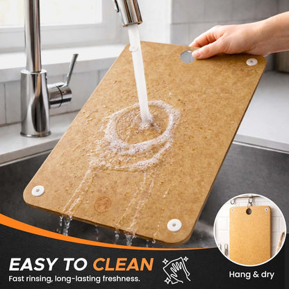Composite Wood Cutting Board 17” x 12” – Extra Large, Non-Toxic, Dishwasher Safe, Knife-Friendly, Heavy-Duty Kitchen & Charcuterie Board (Tan/Black)