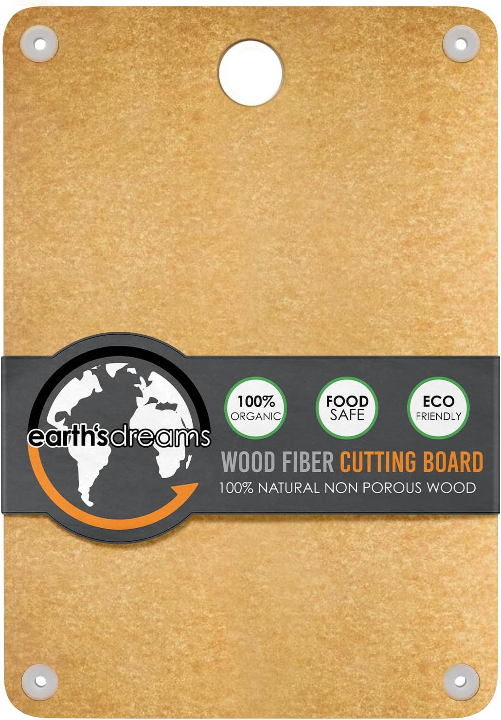 Composite Wood Cutting Board 17” x 12” – Extra Large, Non-Toxic, Dishwasher Safe, Knife-Friendly, Heavy-Duty Kitchen & Charcuterie Board (Tan/Black)