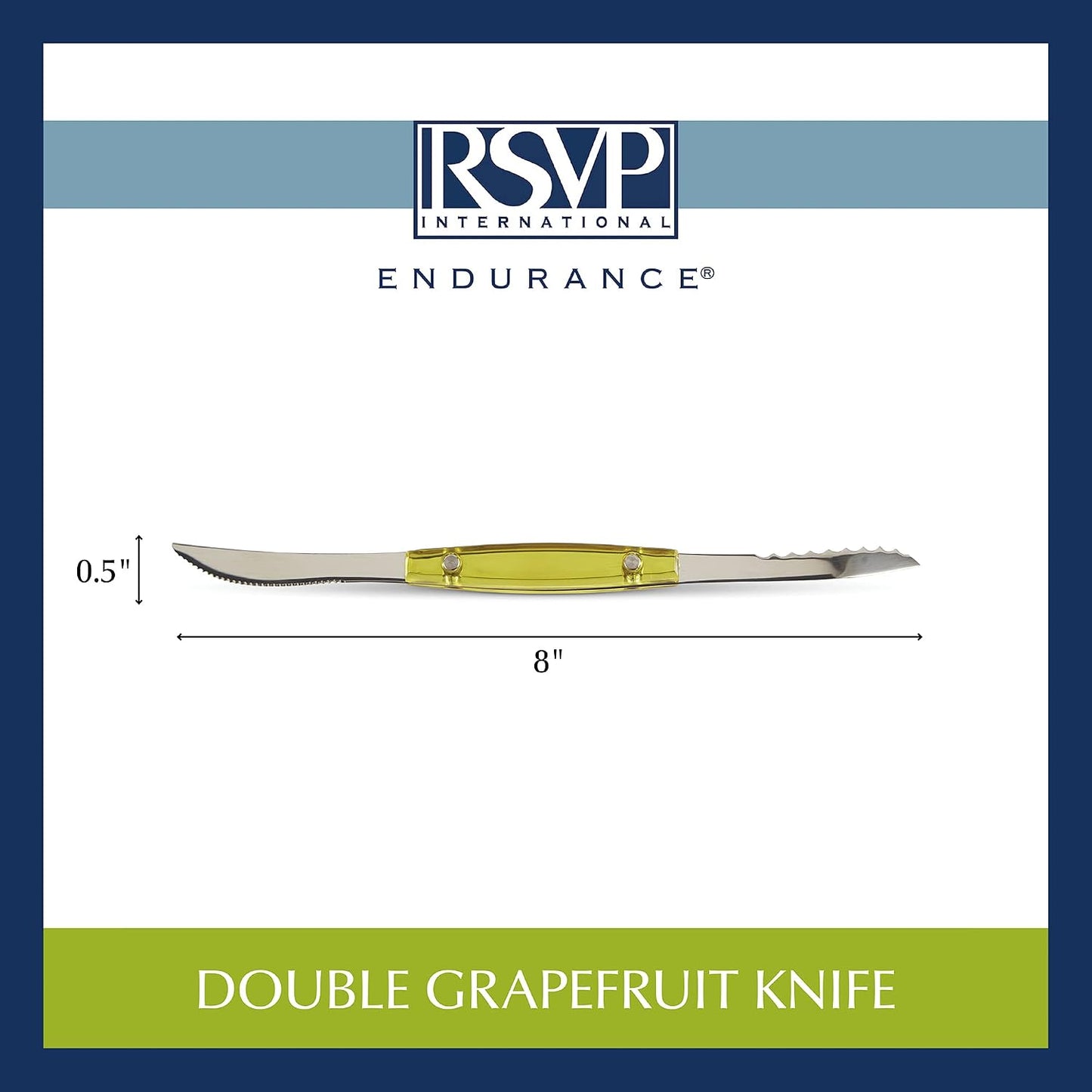 Endurance Grapefruit Tool Collection Stainless Steel, Dishwasher Safe, Double Knife