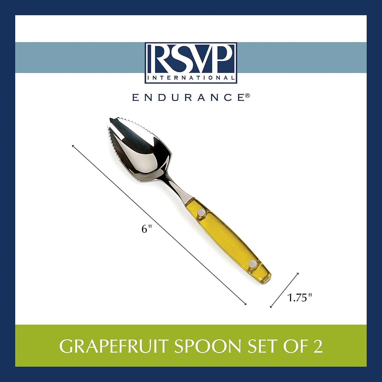 Endurance Grapefruit Tool Collection Stainless Steel, Dishwasher Safe, Double Knife