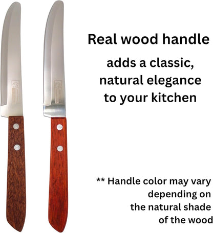 Round Tip Kitchen Knife, Blunt Paring Knife, Safety Knives for Seniors Elderly, Non-Pointed Safety Tip, for Cutting Fruits and Vegetables, Smooth Sharp Blade (One Knife)