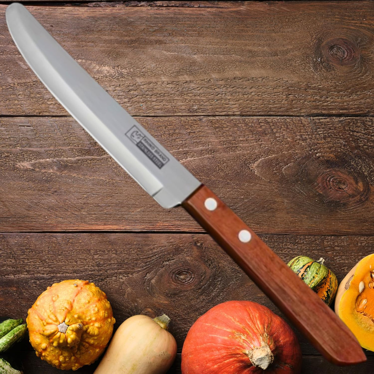 Round Tip Kitchen Knife, Blunt Paring Knife, Safety Knives for Seniors Elderly, Non-Pointed Safety Tip, for Cutting Fruits and Vegetables, Smooth Sharp Blade (One Knife)