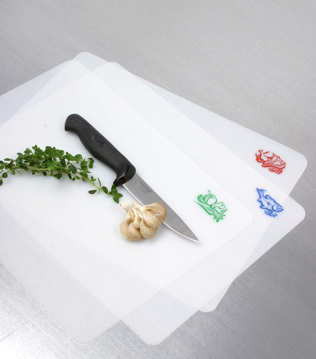Icon Cut N Slice Flexible Cutting Boards, 11.5in/29cm x 15in/38cm, White, Set of 3