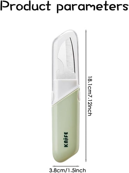 5-in-1 Fruit Knife & Vegetable Peeler, Foldable Multi-Tool with Bottle Opener & Serrated Blade for Home, Dorm, Office & Camping