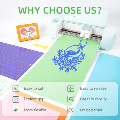 Cutting Mats 12"x12", 6 Pcs, Compatible with Cricut Maker/Explore