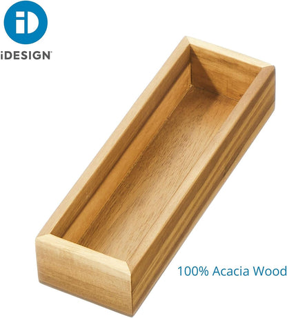 Acacia Wood Kitchen Drawer Organizer - Set of 3 - Natural | Kitchen and Pantry