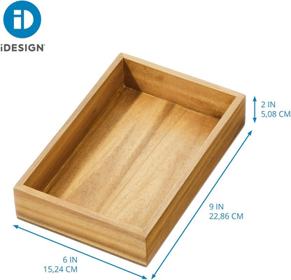 Acacia Wood Kitchen Drawer Organizer - Set of 3 - Natural | Kitchen and Pantry