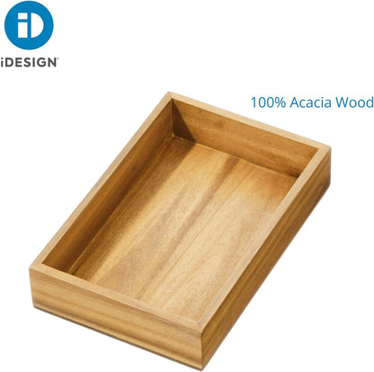 Acacia Wood Kitchen Drawer Organizer - Set of 3 - Natural | Kitchen and Pantry