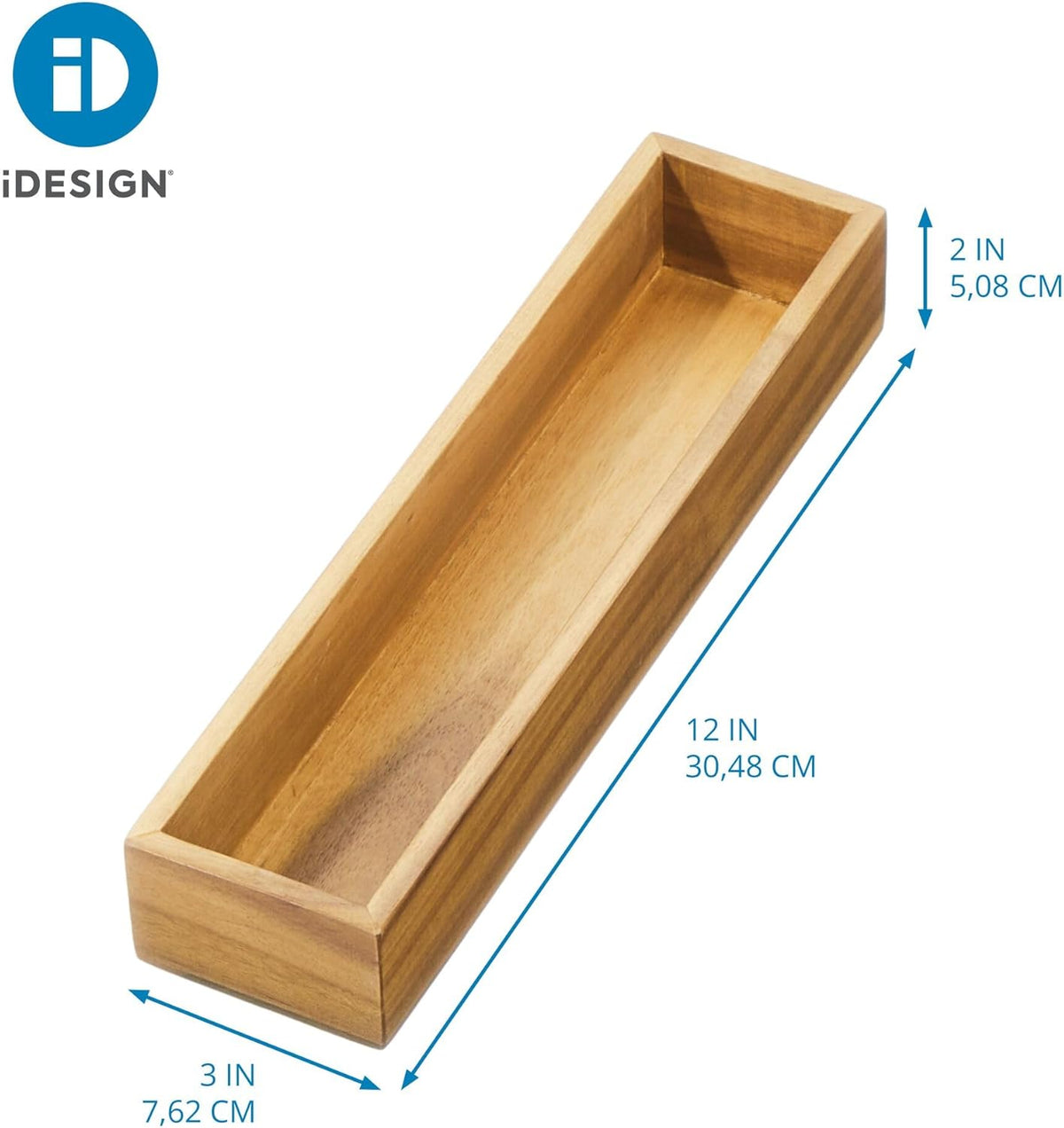Acacia Wood Kitchen Drawer Organizer - Set of 3 - Natural | Kitchen and Pantry