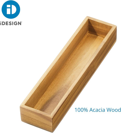 Acacia Wood Kitchen Drawer Organizer - Set of 3 - Natural | Kitchen and Pantry