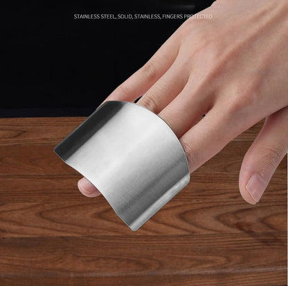 Stainless Steel Finger Guard, Multifunctional Finger Protector for Cutting Food Slicing Finger Guard, Protector Avoid Hurting When Slicing and Dicing Kitchen (10Pcs)