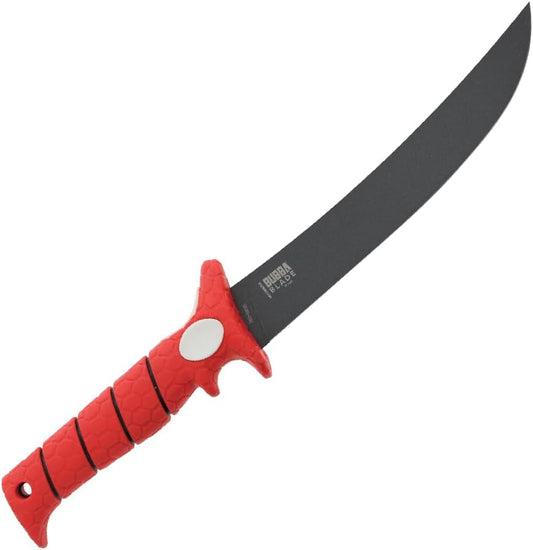 Flex Fixed Fillet Knife with Non-Slip Grip, 8" Blade, High Carbon Stainless Steel, For Saltwater and Freshing Water Fishing, Outdoors