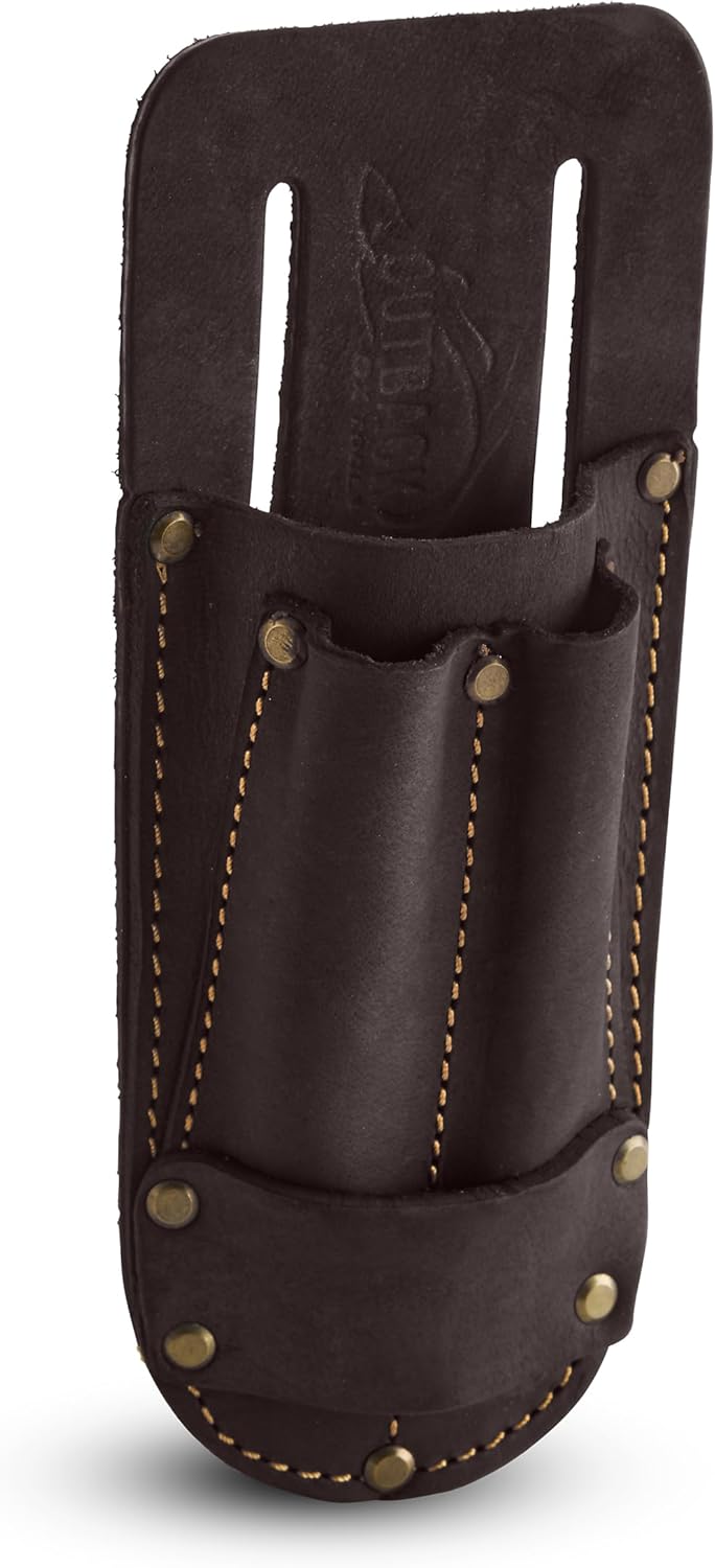Leather Tool Holsters & Pouches – Hammer, Tape Measure, Utility & Roofer’s Knife Holders – Durable Oil-Tanned Leather for 2" Tool Belts