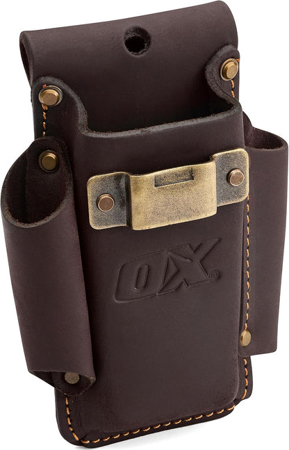Leather Tool Holsters & Pouches – Hammer, Tape Measure, Utility & Roofer’s Knife Holders – Durable Oil-Tanned Leather for 2" Tool Belts
