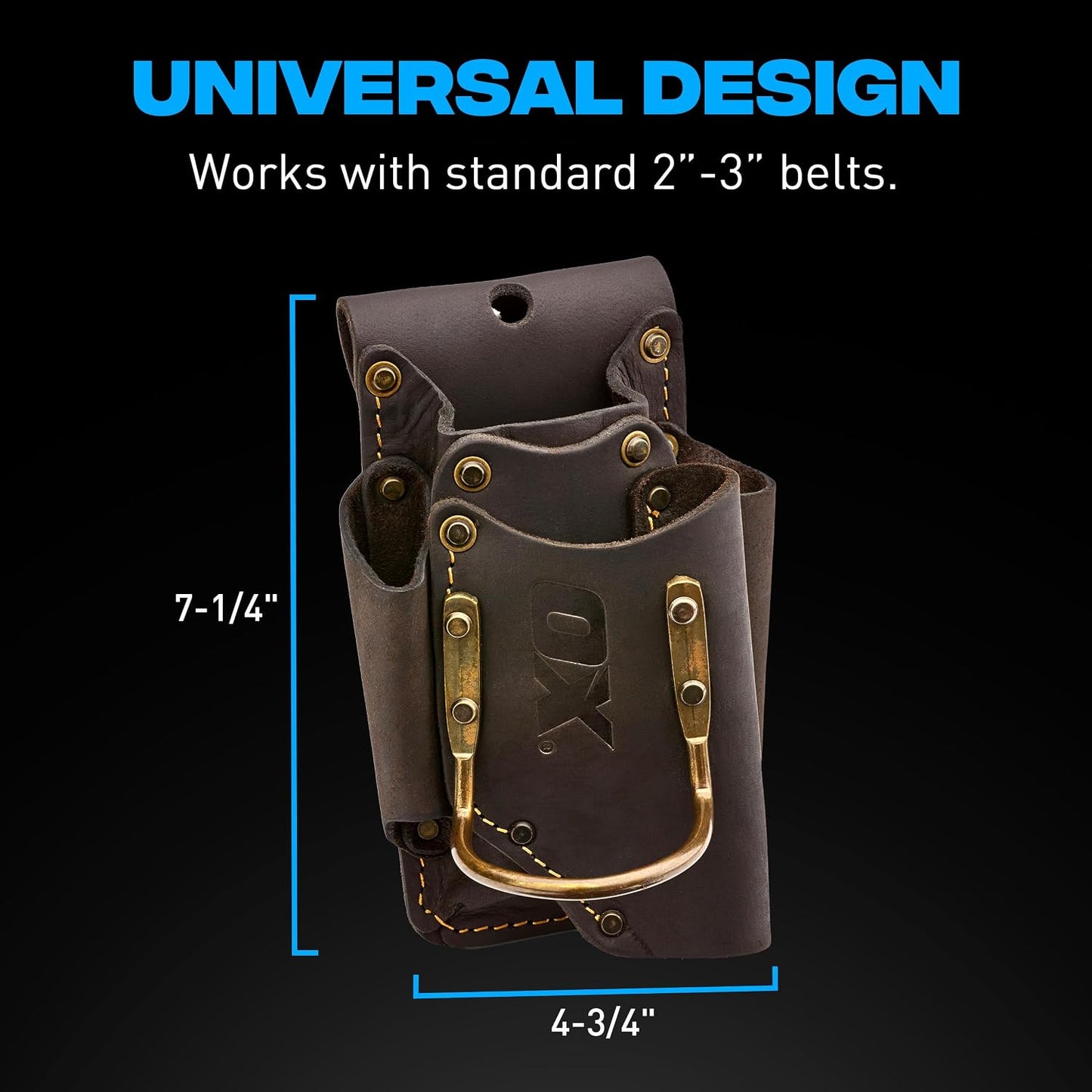 Leather Tool Holsters & Pouches – Hammer, Tape Measure, Utility & Roofer’s Knife Holders – Durable Oil-Tanned Leather for 2" Tool Belts