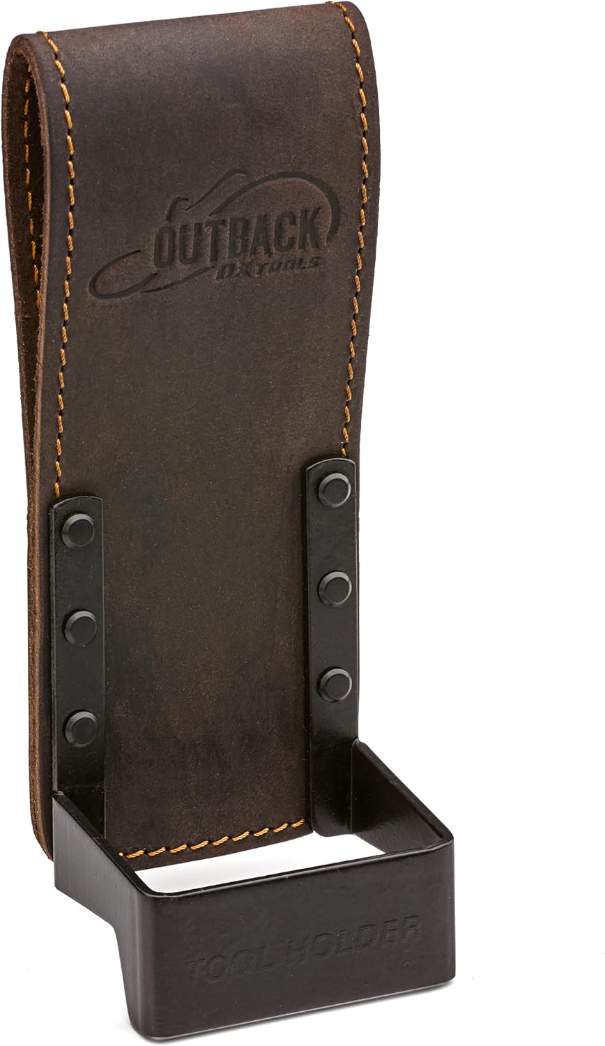 Leather Tool Holsters & Pouches – Hammer, Tape Measure, Utility & Roofer’s Knife Holders – Durable Oil-Tanned Leather for 2" Tool Belts