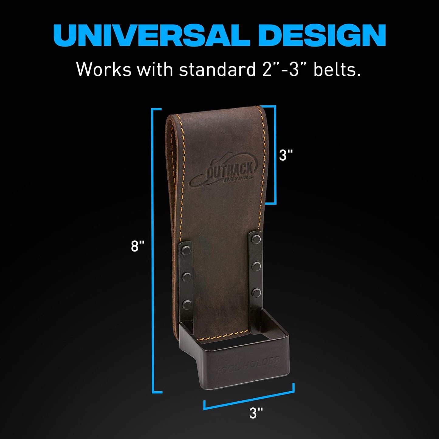Leather Tool Holsters & Pouches – Hammer, Tape Measure, Utility & Roofer’s Knife Holders – Durable Oil-Tanned Leather for 2" Tool Belts