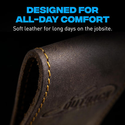 Leather Tool Holsters & Pouches – Hammer, Tape Measure, Utility & Roofer’s Knife Holders – Durable Oil-Tanned Leather for 2" Tool Belts