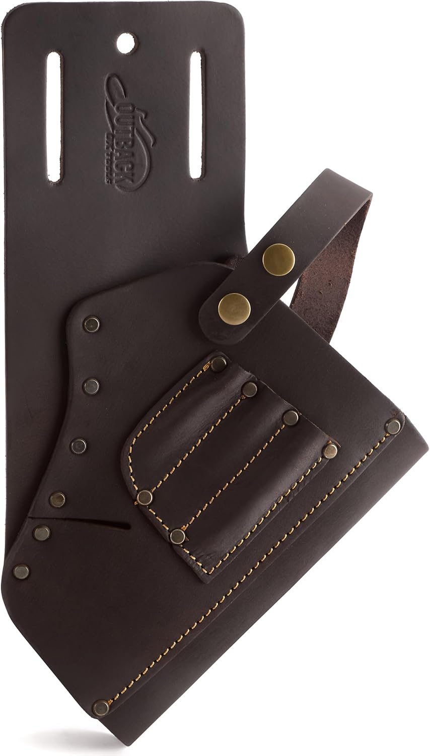 Leather Tool Holsters & Pouches – Hammer, Tape Measure, Utility & Roofer’s Knife Holders – Durable Oil-Tanned Leather for 2" Tool Belts