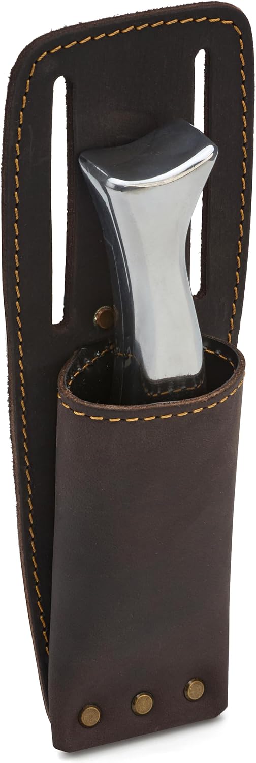 Leather Tool Holsters & Pouches – Hammer, Tape Measure, Utility & Roofer’s Knife Holders – Durable Oil-Tanned Leather for 2" Tool Belts
