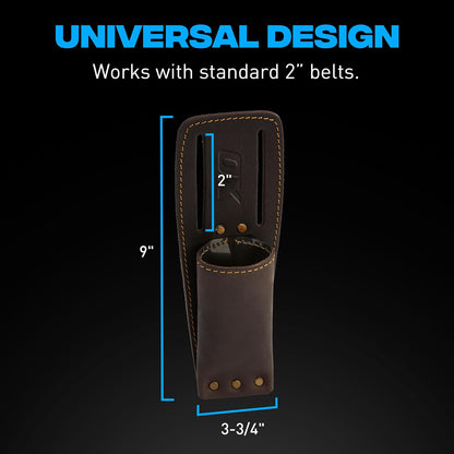 Leather Tool Holsters & Pouches – Hammer, Tape Measure, Utility & Roofer’s Knife Holders – Durable Oil-Tanned Leather for 2" Tool Belts