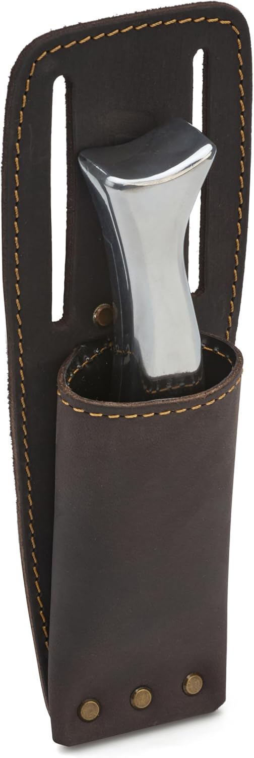 Leather Tool Holsters & Pouches – Hammer, Tape Measure, Utility & Roofer’s Knife Holders – Durable Oil-Tanned Leather for 2" Tool Belts