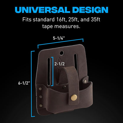 Leather Tool Holsters & Pouches – Hammer, Tape Measure, Utility & Roofer’s Knife Holders – Durable Oil-Tanned Leather for 2" Tool Belts