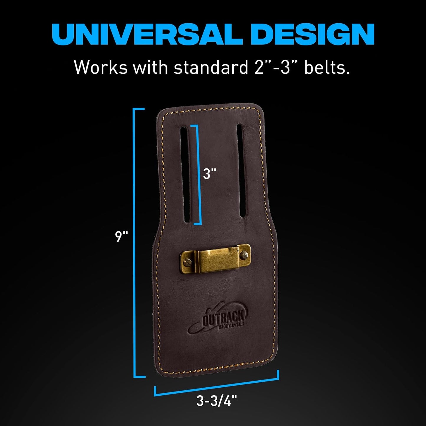 Leather Tool Holsters & Pouches – Hammer, Tape Measure, Utility & Roofer’s Knife Holders – Durable Oil-Tanned Leather for 2" Tool Belts