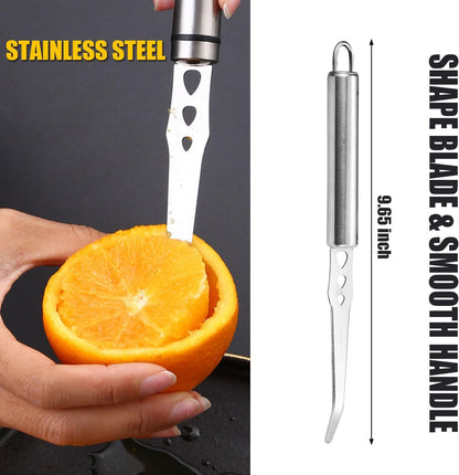 Stainless Steel Fruit Knife Orange Peeler Tools Grapefruit Utensils Tool for Citrus Lemon Kiwi Salads Melon Lime Pitaya Apple
