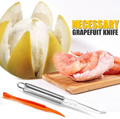 Stainless Steel Fruit Knife Orange Peeler Tools Grapefruit Utensils Tool for Citrus Lemon Kiwi Salads Melon Lime Pitaya Apple