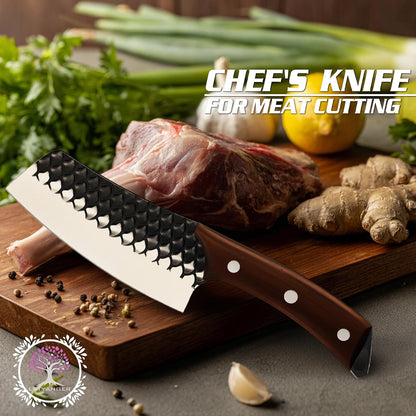 Full Tang Kitchen Knife Set with Carrybag with Butcher Paper Roll