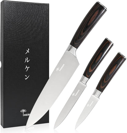 7-Inch Santoku Kitchen Knife, High-Carbon Stainless Steel, Hollow-Edge Blade for Fast Slicing, Comfortable Pakkawood Handle, Gift-Ready Box, Hand Wash for Easy Care