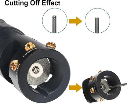 3mirrors ALUMINUM Tungsten Electrode Sharpener Grinder TIG Welding Tool Single Column Open Design w/Cut-Off Slot Multi-Angle &Offsets, Horizontal Hole, 4 Screw Holes &2X CNC Mandrel &5X 25mm Wheels