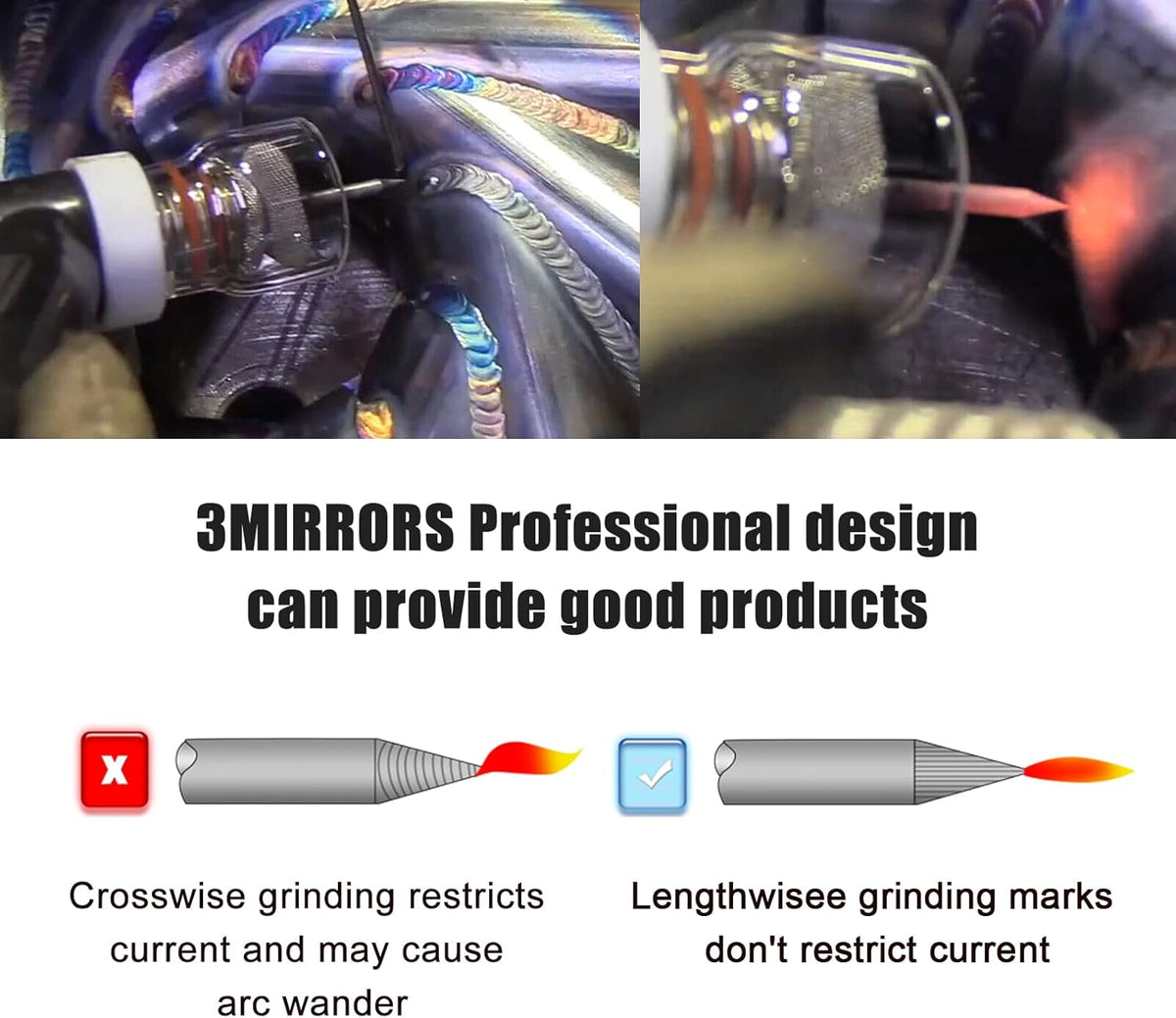 3mirrors ALUMINUM Tungsten Electrode Sharpener Grinder TIG Welding Tool Single Column Open Design w/Cut-Off Slot Multi-Angle &Offsets, Horizontal Hole, 4 Screw Holes &2X CNC Mandrel &5X 25mm Wheels
