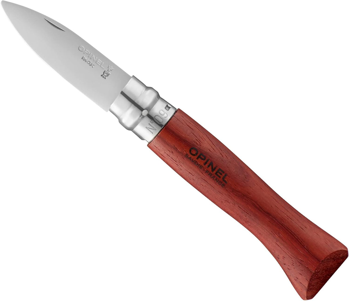 No.09 Stainless Steel Folding Oyster & Shellfish Knife with Padouk Handle