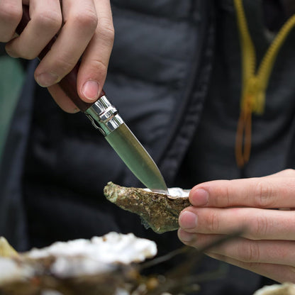 No.09 Stainless Steel Folding Oyster & Shellfish Knife with Padouk Handle